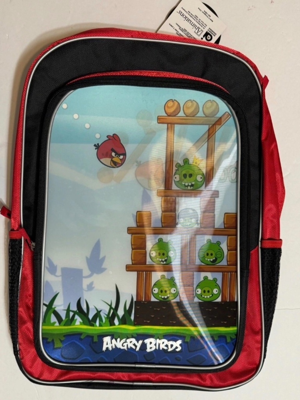 Angry Birds Large 3D Backpack 16” ,New With Tag